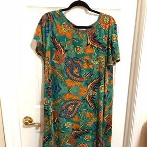 M Paisley Green Lularoe Carly